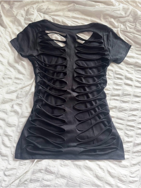American Vintage Tops - American Vintage Black Short Sleeve Cutout Back Tee